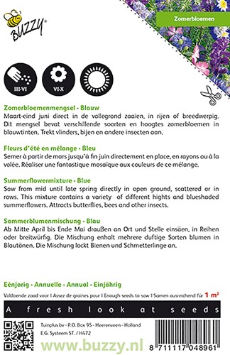 Zomerbloemen Blauw mengsel - Buzzy-2