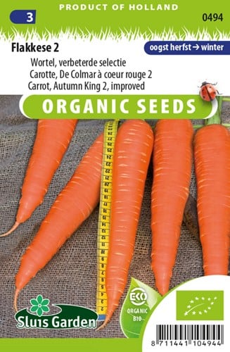 Carota 'Flakkese 2' selezione migliorata EKO, sementi di coltura biologica