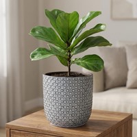 Mini vaso Relief decorato blu D7-2