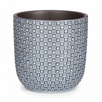 Mini vaso Relief decorato blu D7