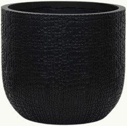 Vaso Capi Nature Skin Rotondo Antracite Ø17cm - 15cm