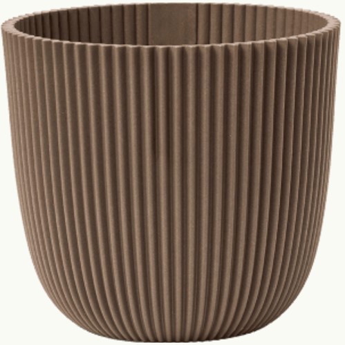 Bloempot Capi Nature Groove Warm Taupe Ø22 cm