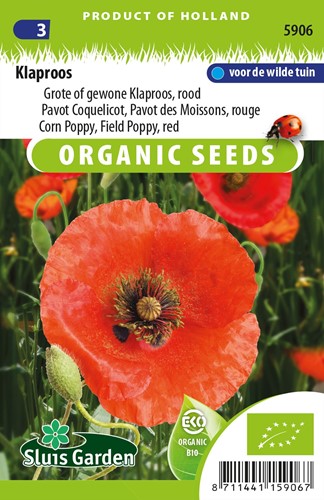 Papavero - Rosolaccio (Papaver rhoeas) EKO sementi biologici