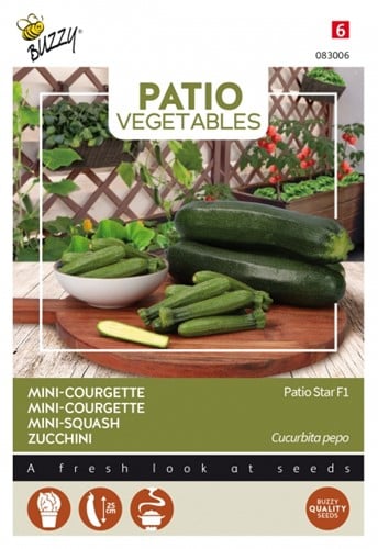 Mini-Squash Patio Star F1 - Buzzy Patio Vegetables