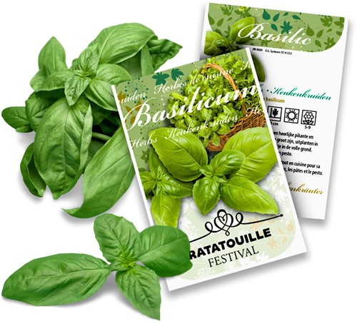Basilico bustine di semi di erbe aromatiche personalizzate 5.000 pezzi