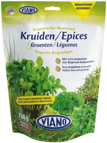 Erbe da cucina e Ortaggi Fertilizzante Organico Doypack 750 gr – Viano
