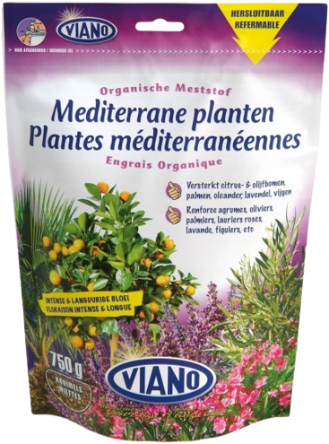 Piante Mediterranee Fertilizzante Organico 750 gr Doypack – Viano