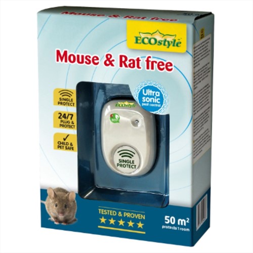 Scaccia Topi e Ratti ultrasonico Mouse & rat free 50 m2 – Ecostyle