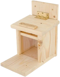 Casetta Mangiatoia Per Scoiattoli Relaxdays – Set Da 2 Da Appendere – Legno Naturale