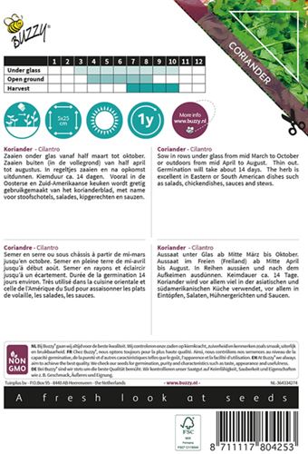 Selezione di semi per ortaggi dal mondo: Coriandolo (Corina sativum)-3