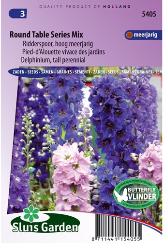 Assortimento di Speronella Round Table Seraies - Delphinium-2