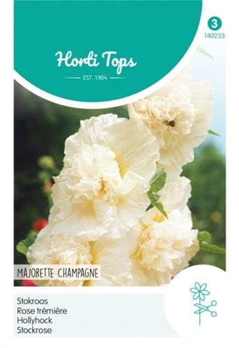 Malvarosa Majorette Champagne - Alcea rosea