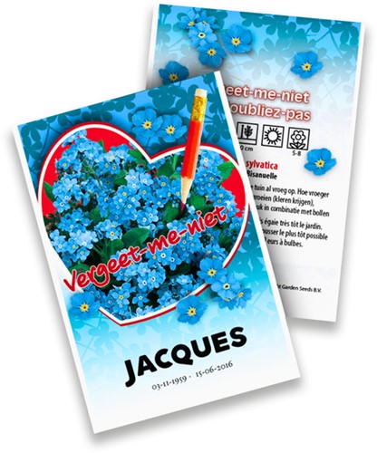 Nontiscordardimé - Myosotis bustine di semi di semi di fiore personalizzate 50 pezzi-2